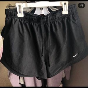 Nike running shorts large all black